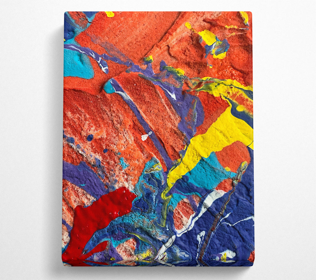  A Canvas Print of Orange Abstract Swirls Canvas Print