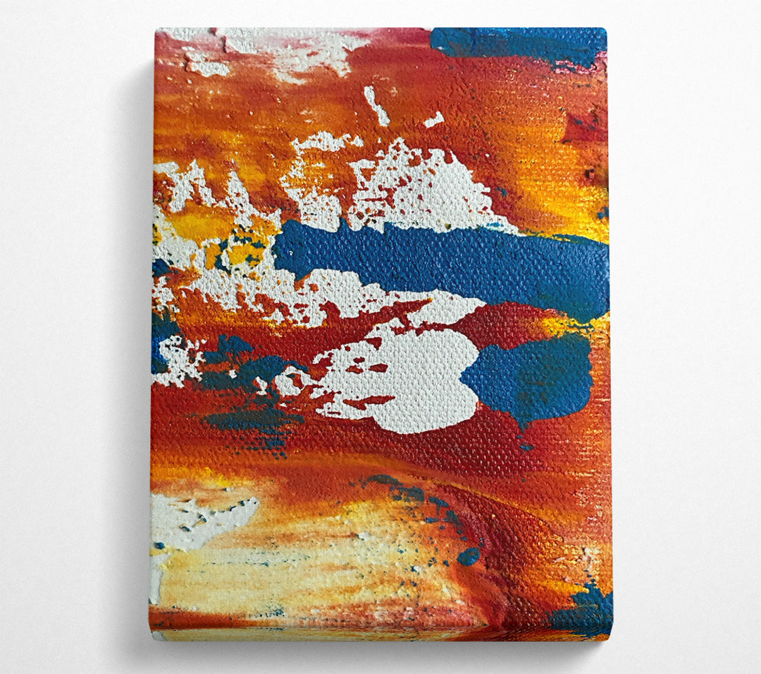  A Canvas Print of Orange And Blue Abstract Canvas Print