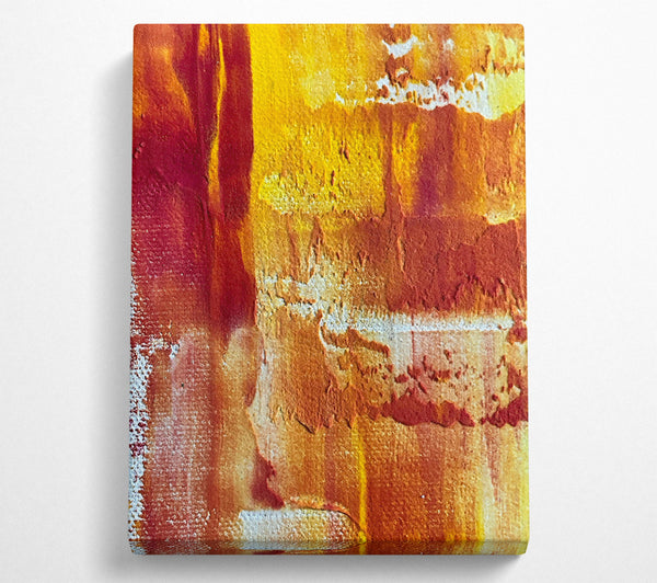  A Canvas Print of Golden Orange Abstract Canvas Art