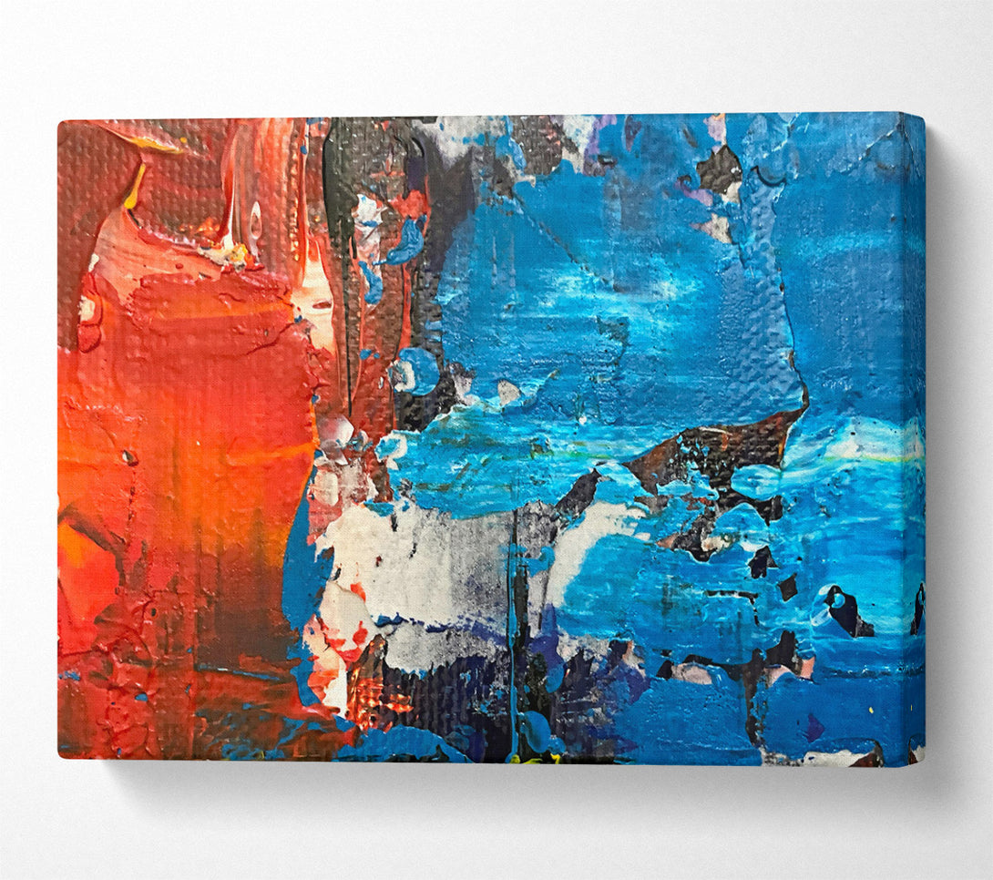  A Canvas Print of Azure Abstract Expression Canvas Wall Art