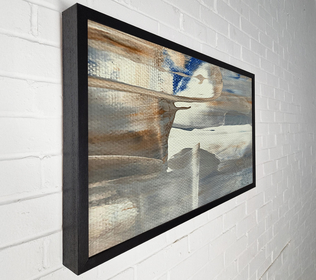  A Canvas Print of White And Brown Abstract Canvas Print