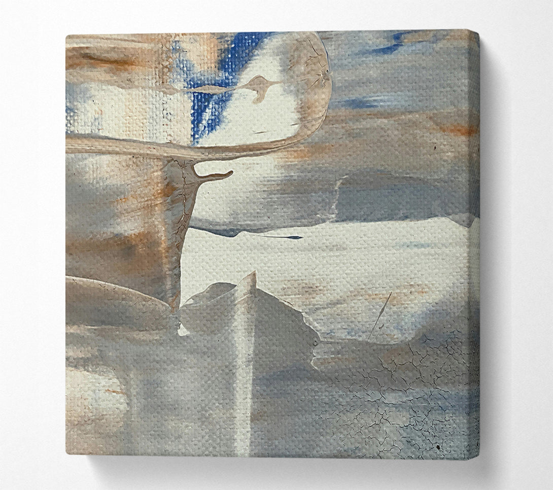  A Canvas Print of White And Brown Abstract Canvas Print