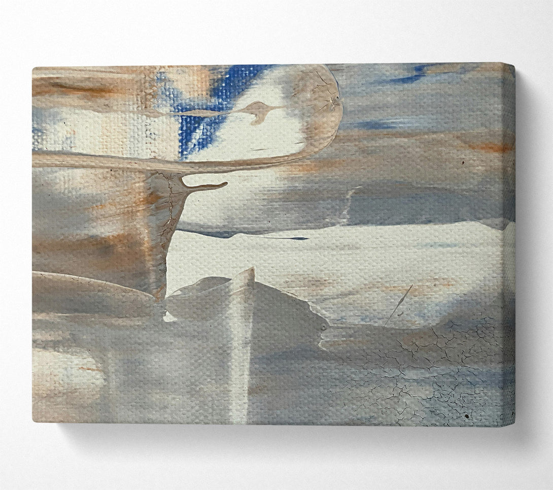  A Canvas Print of White And Brown Abstract Canvas Print