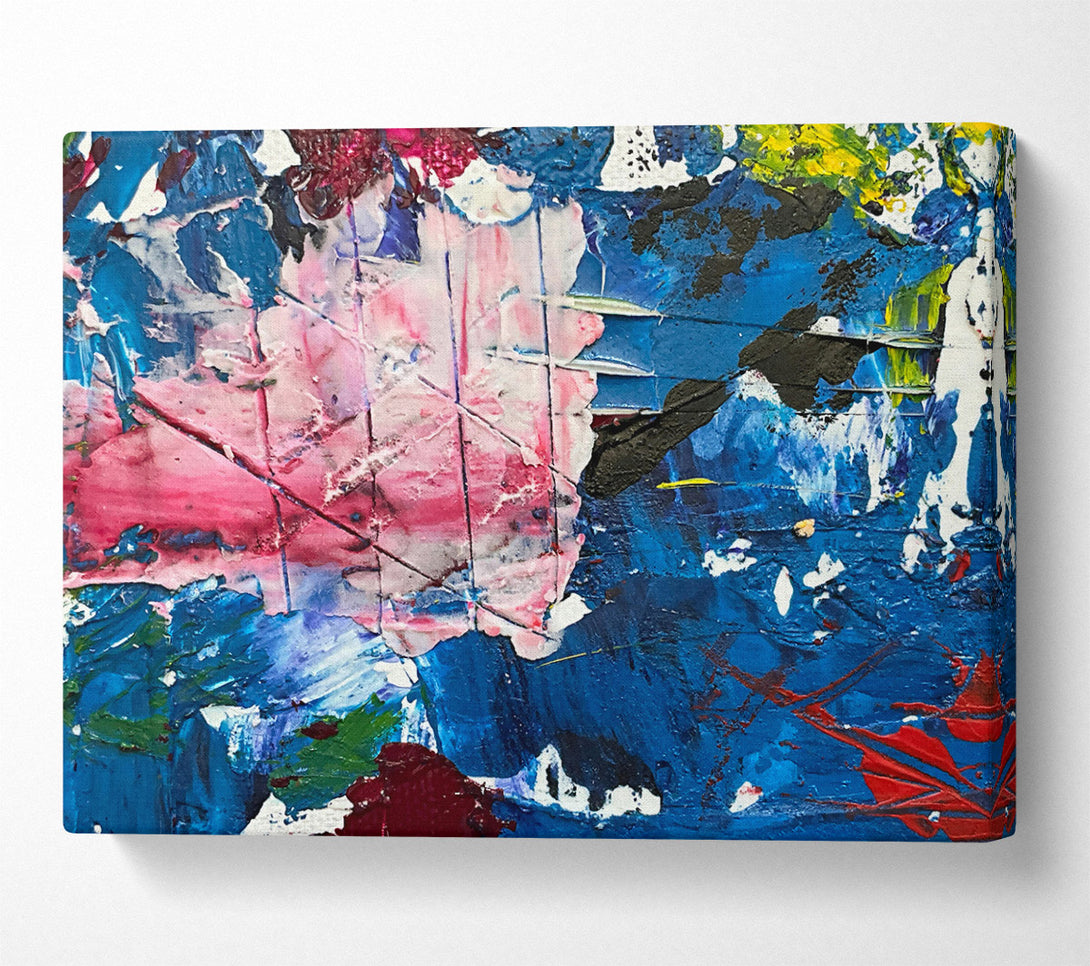  A Canvas Print of Blue And Pink Abstract Canvas Print