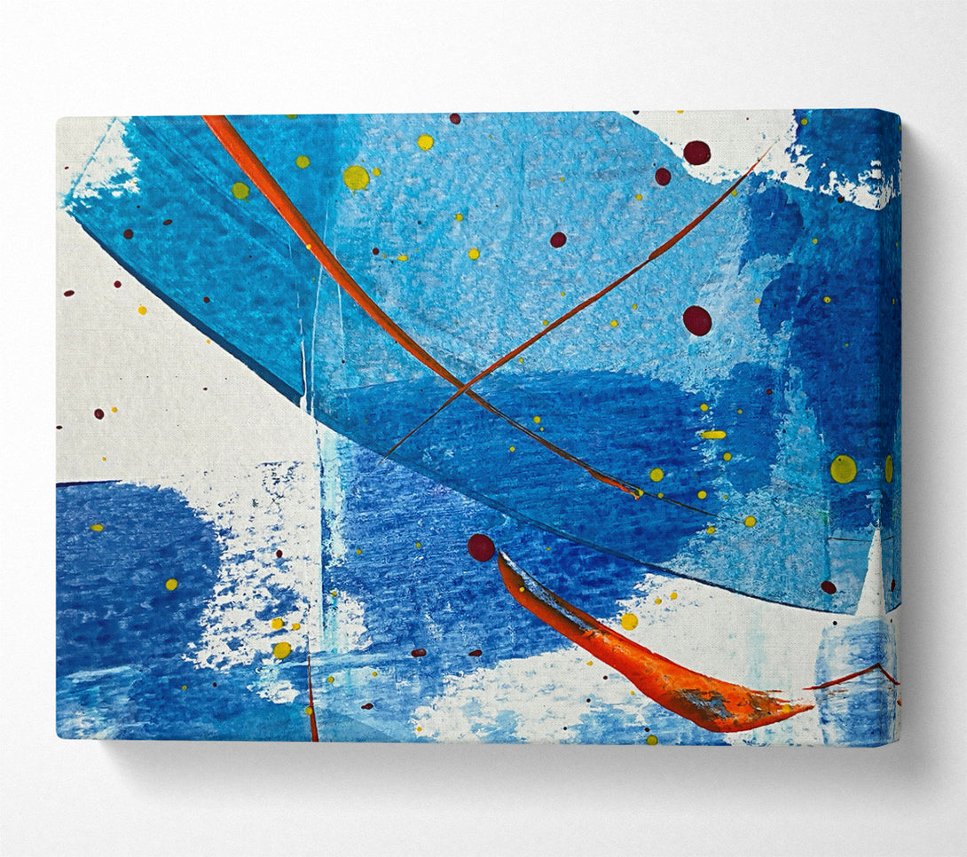  A Canvas Print of Azure Swirls And Dots Canvas Art