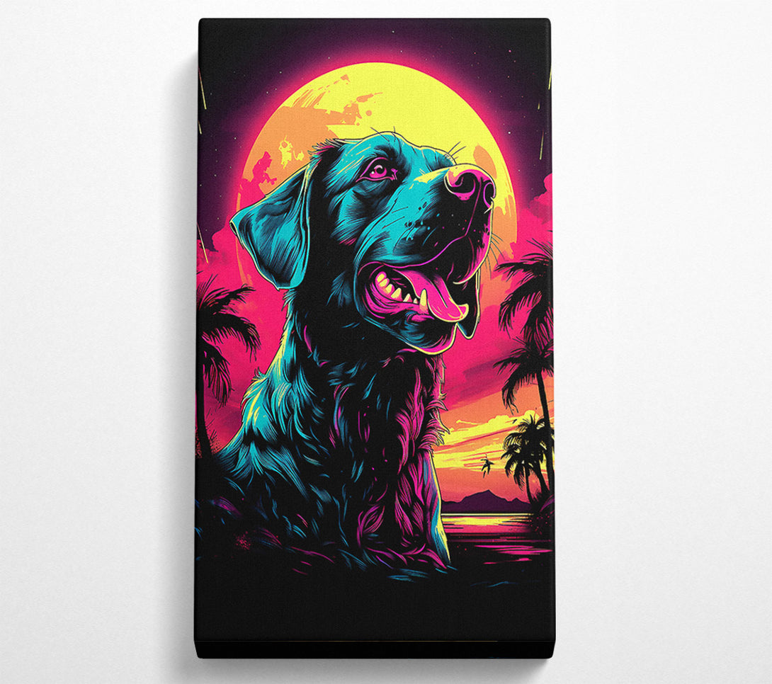  A Canvas Print of The Dog Retro Canvas Print