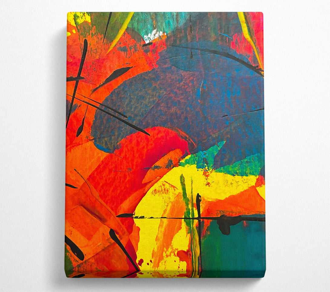  A Canvas Print of Red Abstract Expressionism Canvas Print