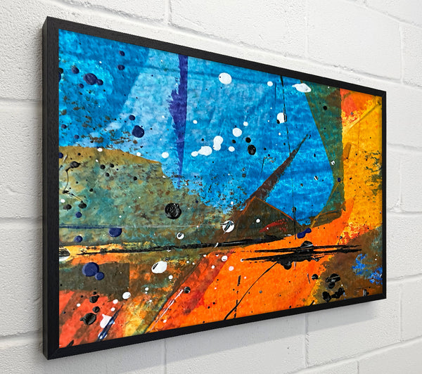 Azure And Orange Splatter