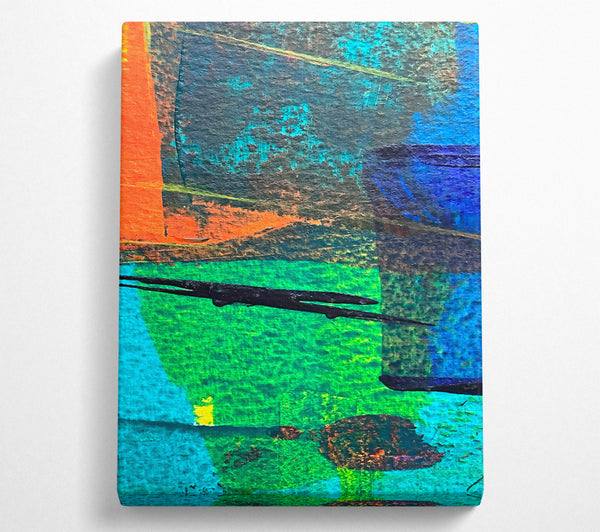  A Canvas Print of Emerald Green Abstract Canvas Wall Art