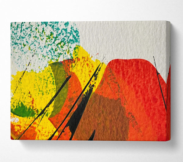  A Canvas Print of Crimson Swirls And Stripes Canvas Wall Art