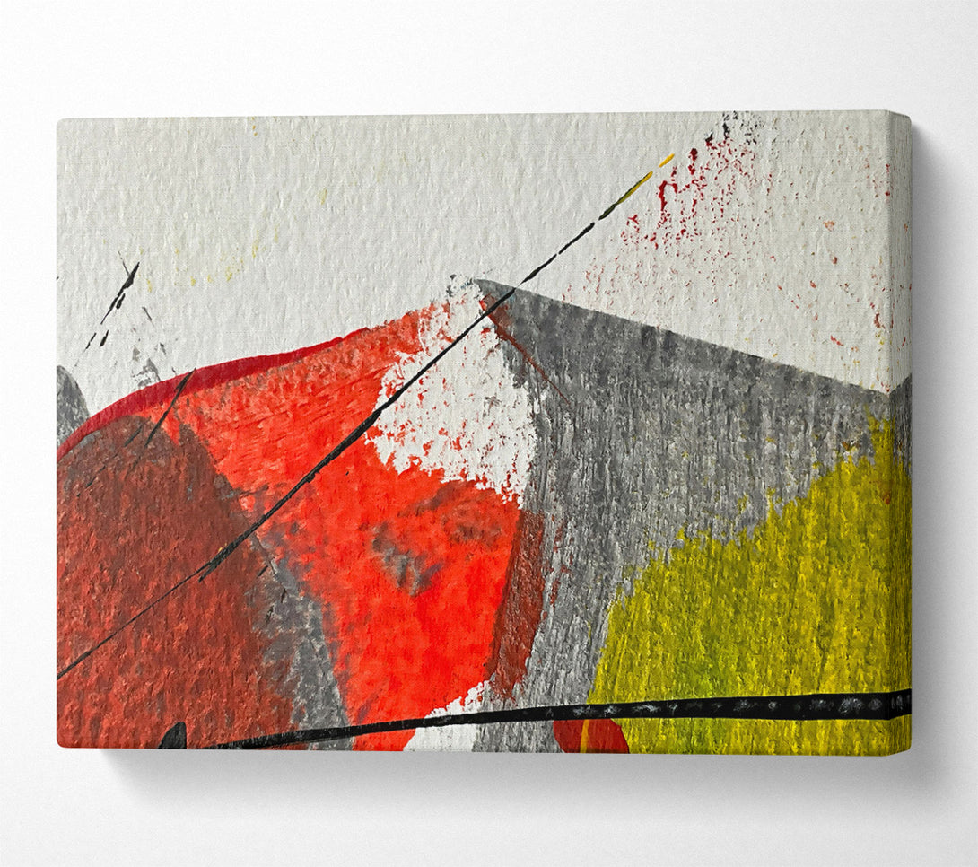  A Canvas Print of Crimson Abstract Lines Canvas Wall Art