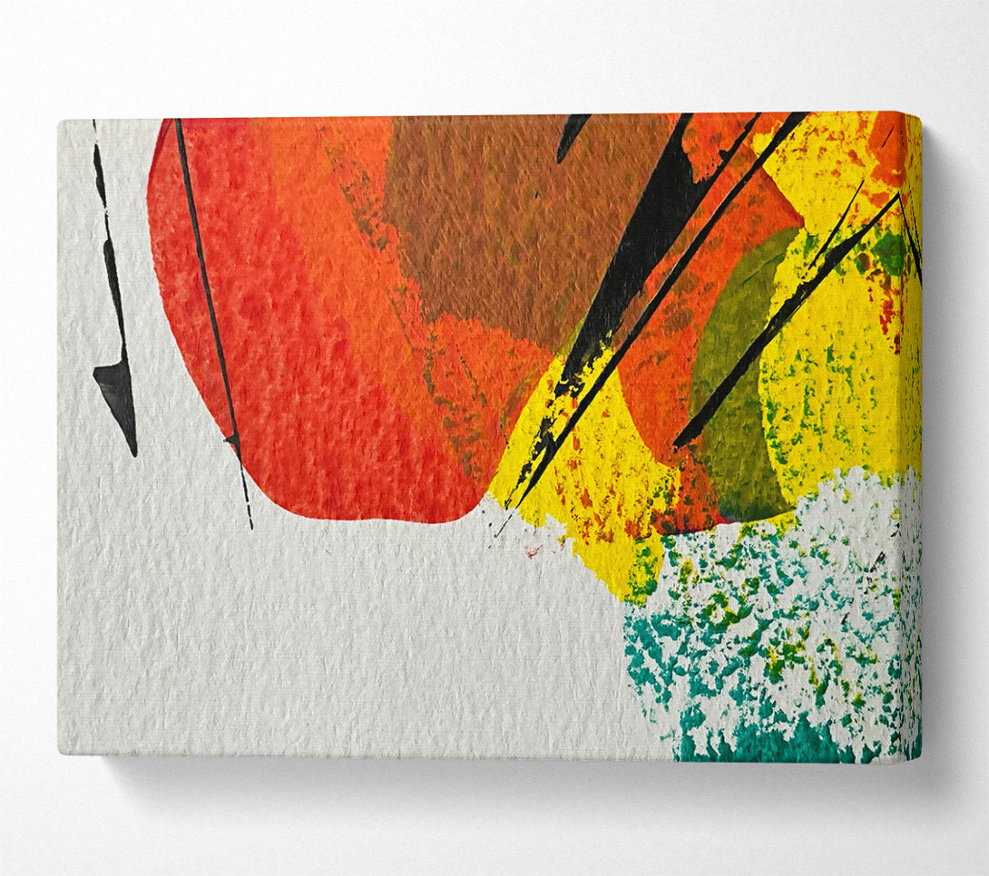  A Canvas Print of Crimson Abstract Strokes Canvas Wall Art