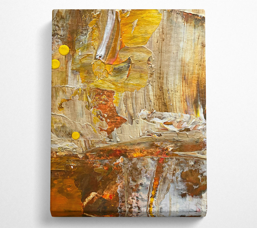  A Canvas Print of Golden Abstract Landscape Canvas Print