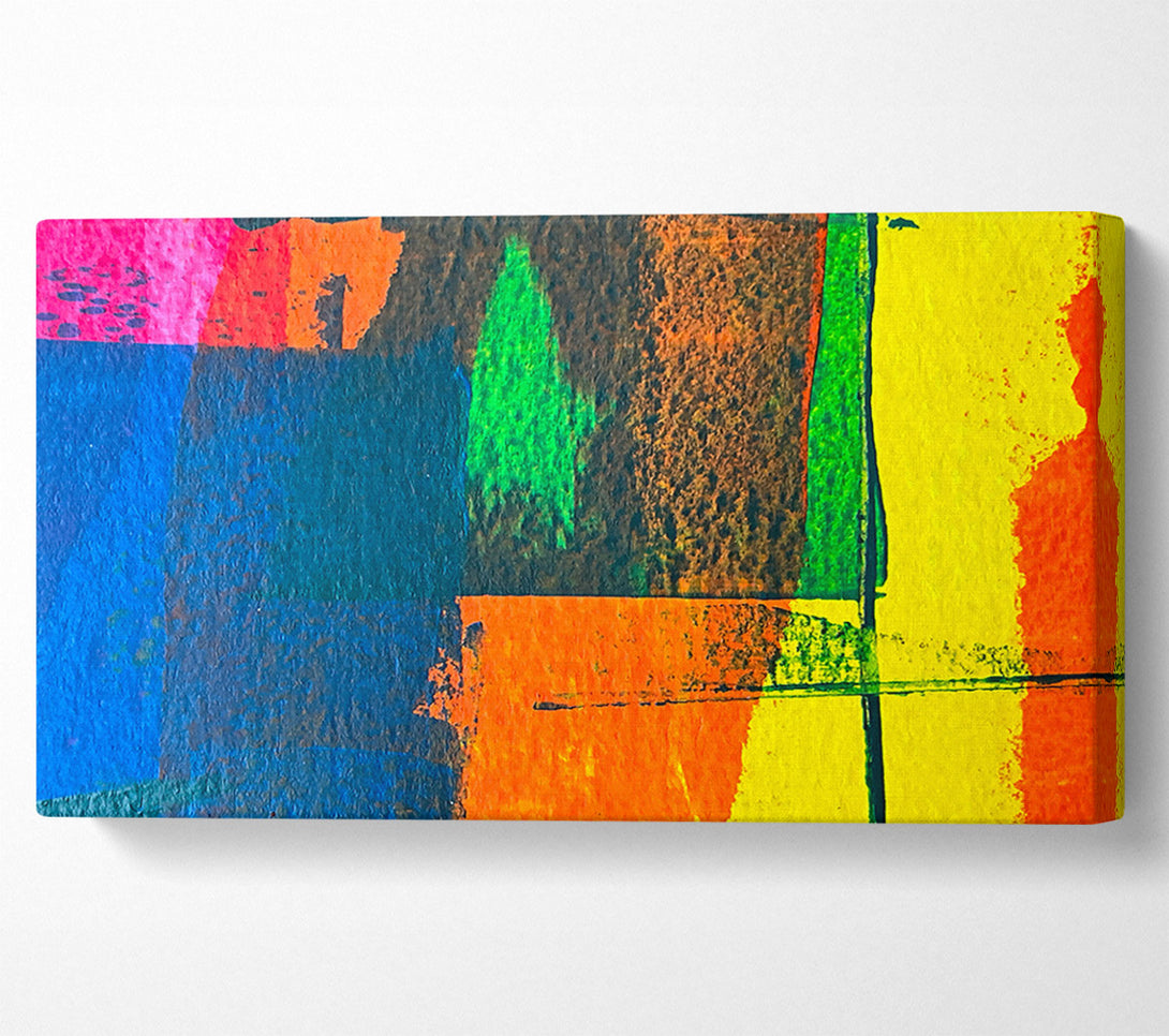  A Canvas Print of Orange And Green Blocks Canvas Art