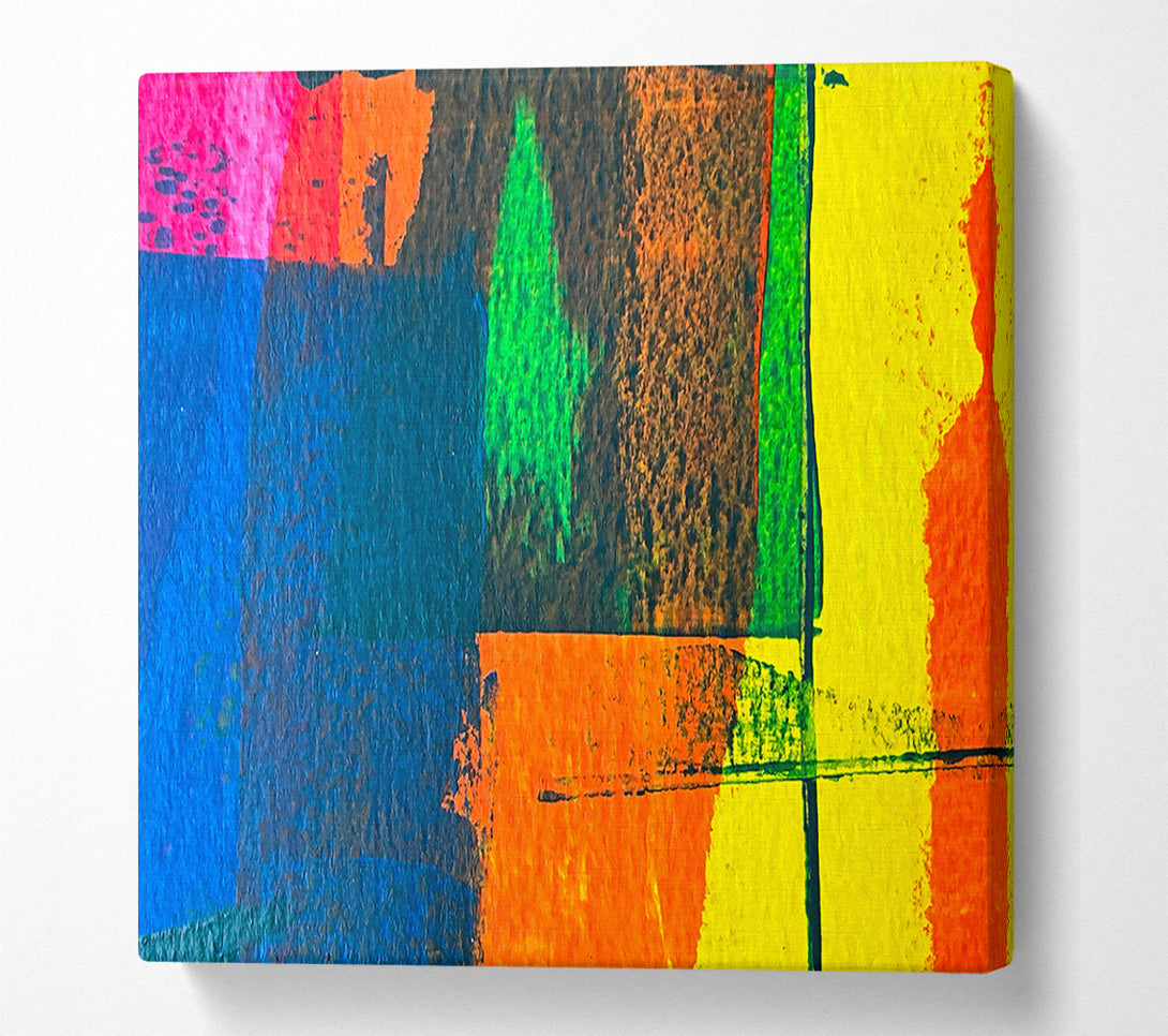  A Canvas Print of Orange And Green Blocks Canvas Art
