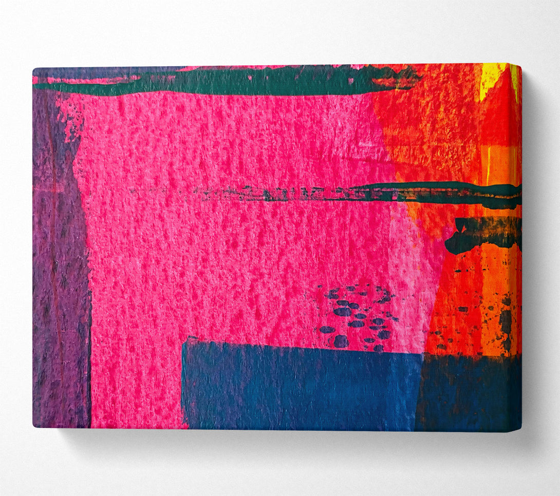  A Canvas Print of Crimson Abstract Strokes Canvas Wall Art