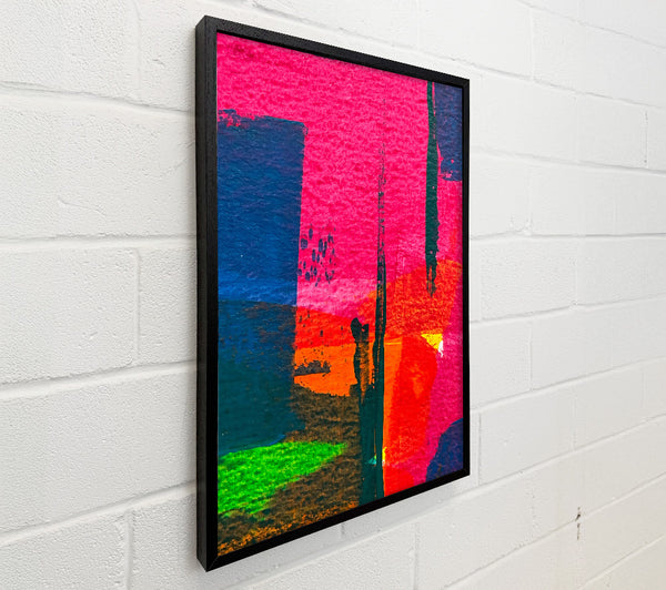 Fuchsia Abstract Lines