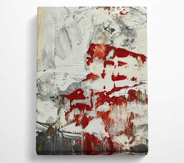  A Canvas Print of Crimson Abstract Drip Canvas Print