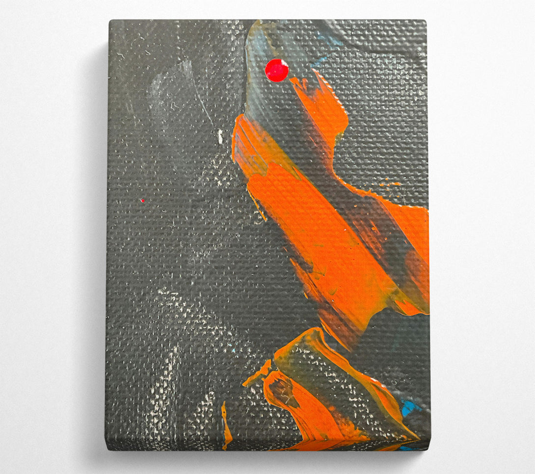  A Canvas Print of Orange Abstract Strokes Canvas Wall Art