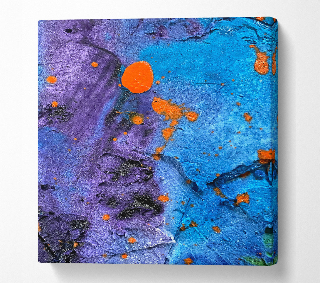  A Canvas Print of Azure Burst Of Orange Canvas Wall Art