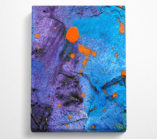  A Canvas Print of Azure Burst Of Orange Canvas Wall Art