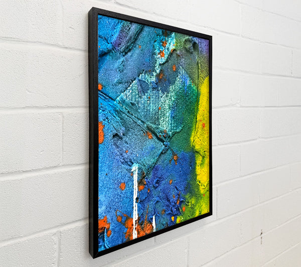 Azure Splatter Painting