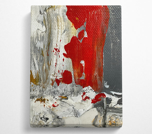  A Canvas Print of Crimson Abstract Burst Canvas Print
