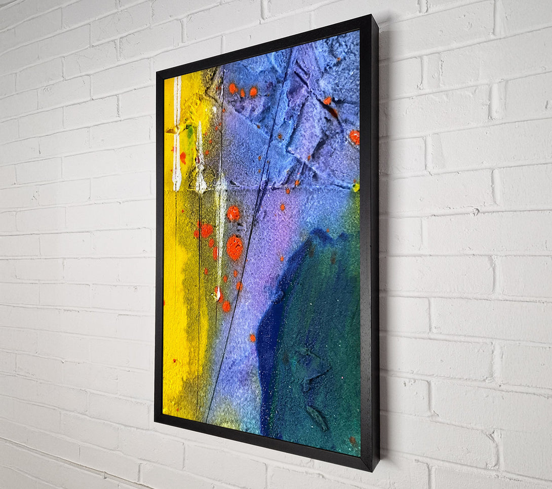  A Canvas Print of Blue And Orange Splatter Canvas Art