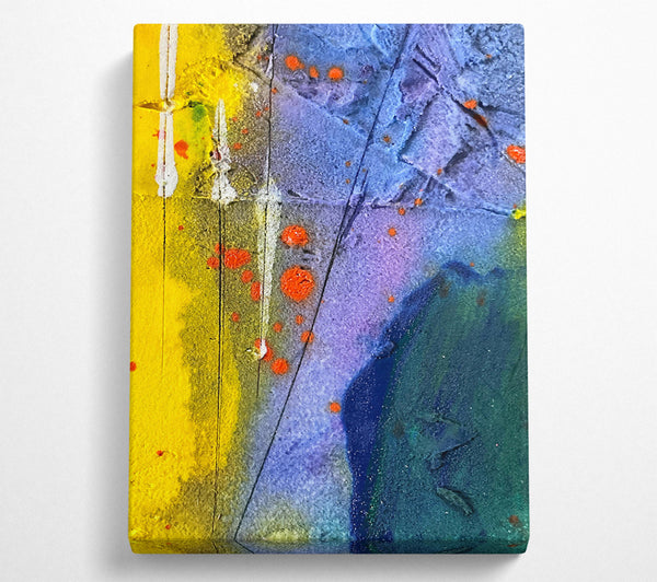  A Canvas Print of Blue And Orange Splatter Canvas Art
