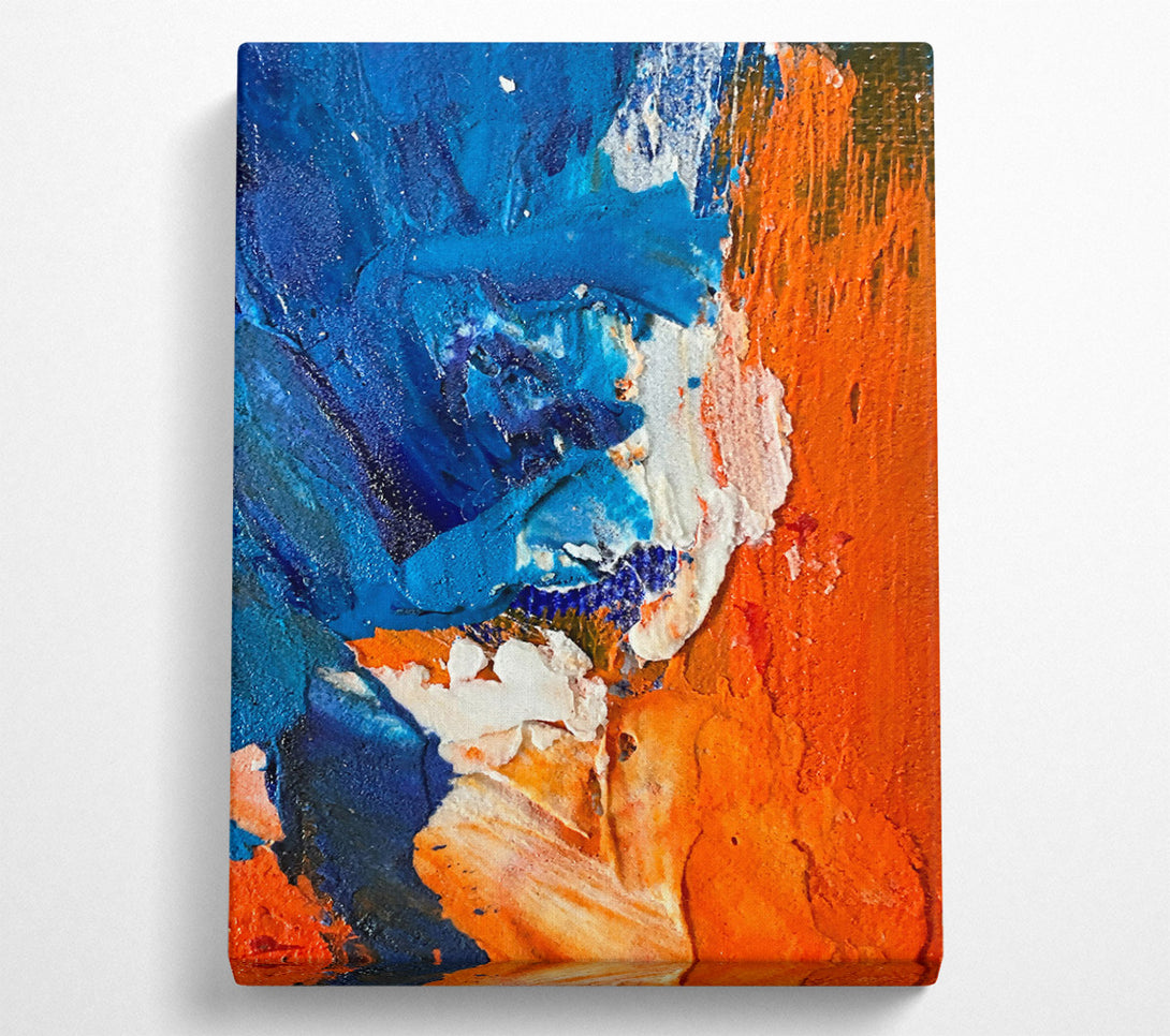  A Canvas Print of Orange And Blue Abstract Canvas Print
