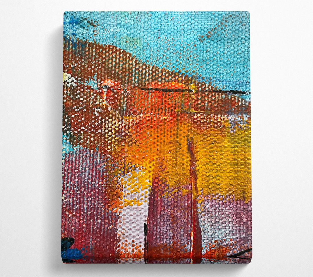  A Canvas Print of Azure And Orange Hues Canvas Print