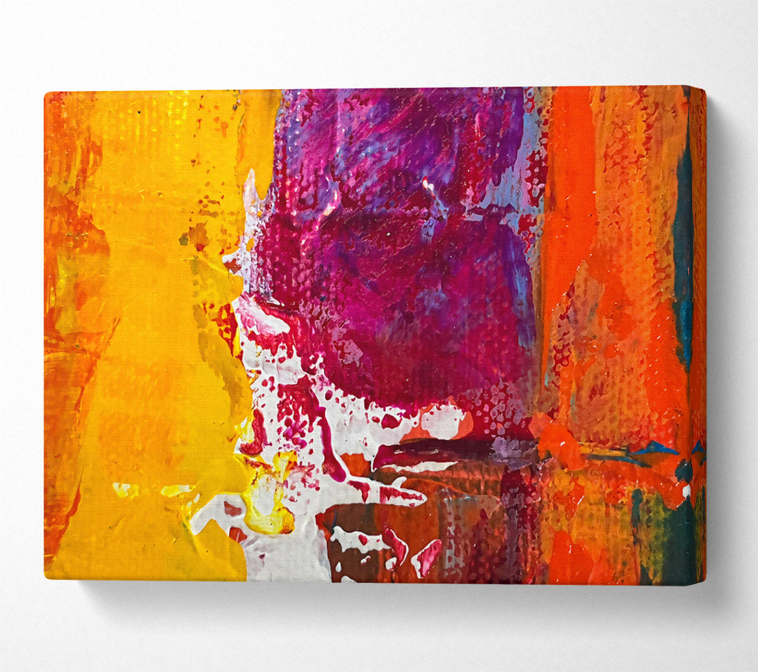  A Canvas Print of Crimson Abstract Expression Canvas Wall Art