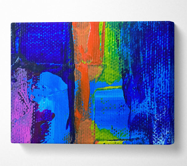  A Canvas Print of Blue Abstract Drips Canvas Wall Art