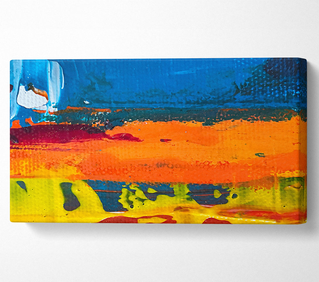  A Canvas Print of Orange Abstract Horizon Canvas Art