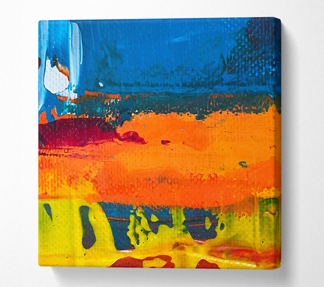  A Canvas Print of Orange Abstract Horizon Canvas Art