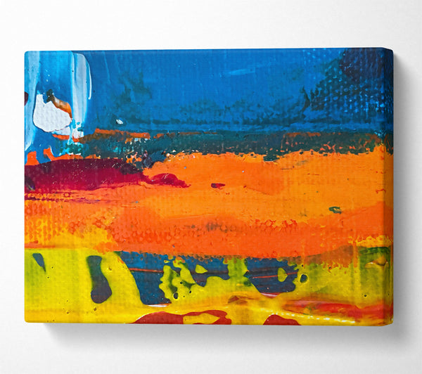  A Canvas Print of Orange Abstract Horizon Canvas Art