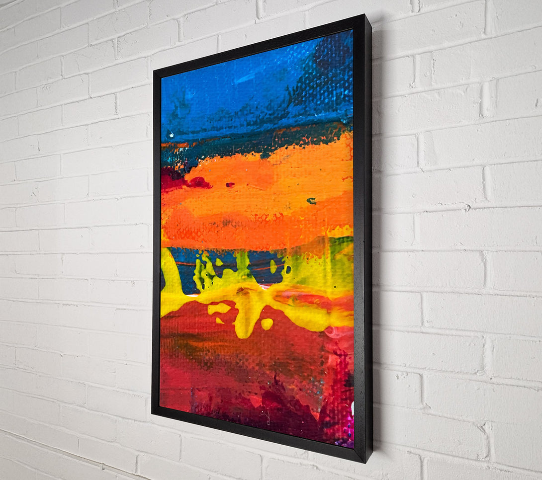  A Canvas Print of Orange Sunset Drips Canvas Print