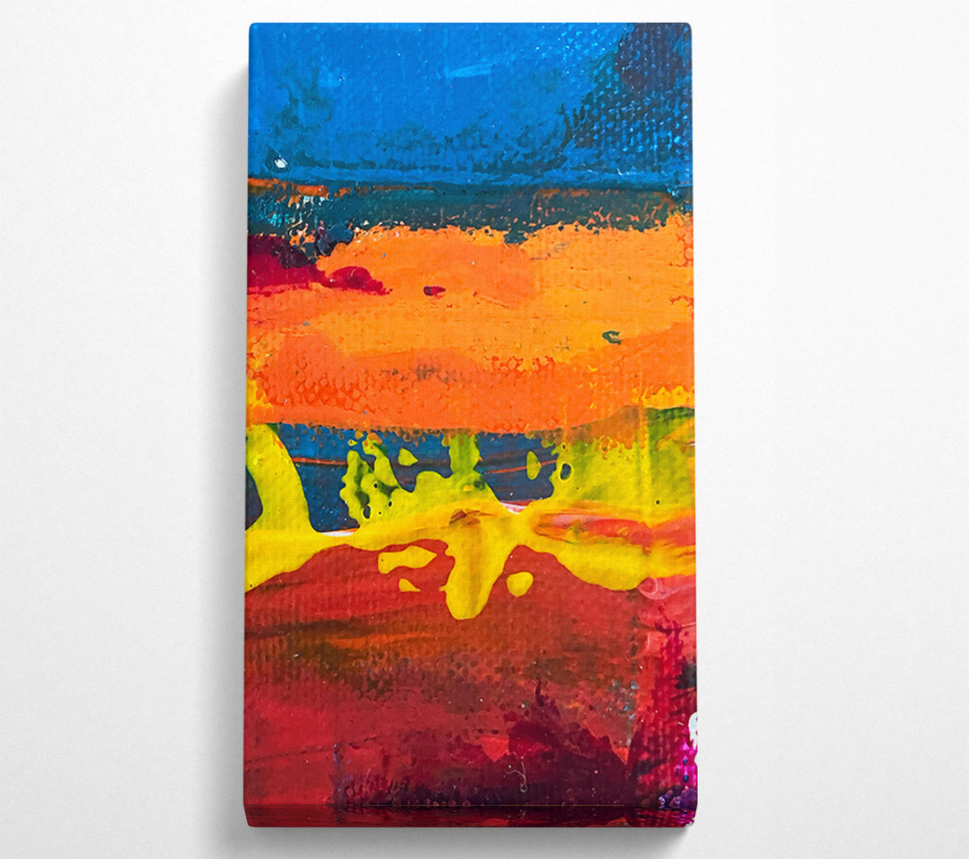  A Canvas Print of Orange Sunset Drips Canvas Print