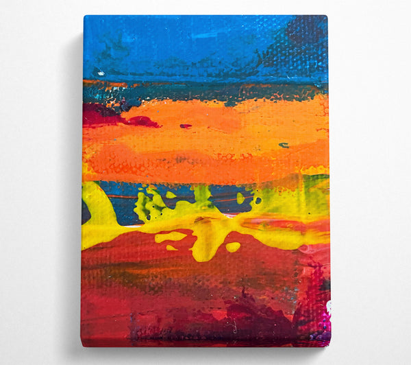  A Canvas Print of Orange Sunset Drips Canvas Print