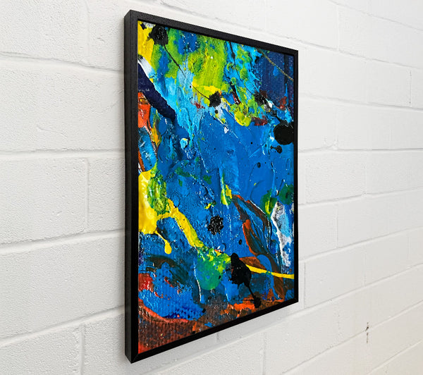 Blue Abstract Splatter