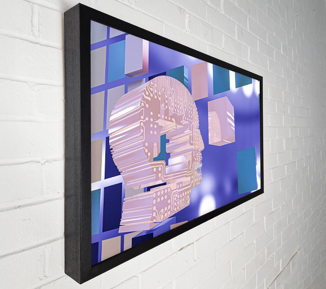  A Canvas Print of Digital Pink Mind Canvas Wall Art
