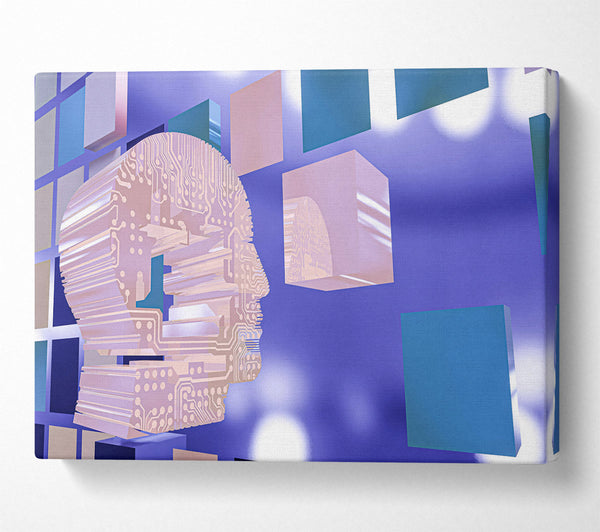  A Canvas Print of Digital Pink Mind Canvas Wall Art
