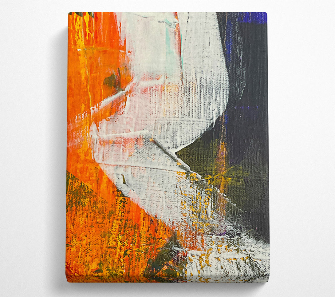  A Canvas Print of Orange Abstract Expressionism Canvas Art