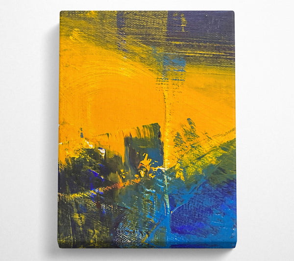  A Canvas Print of Golden Brushstrokes Embrace Canvas Art