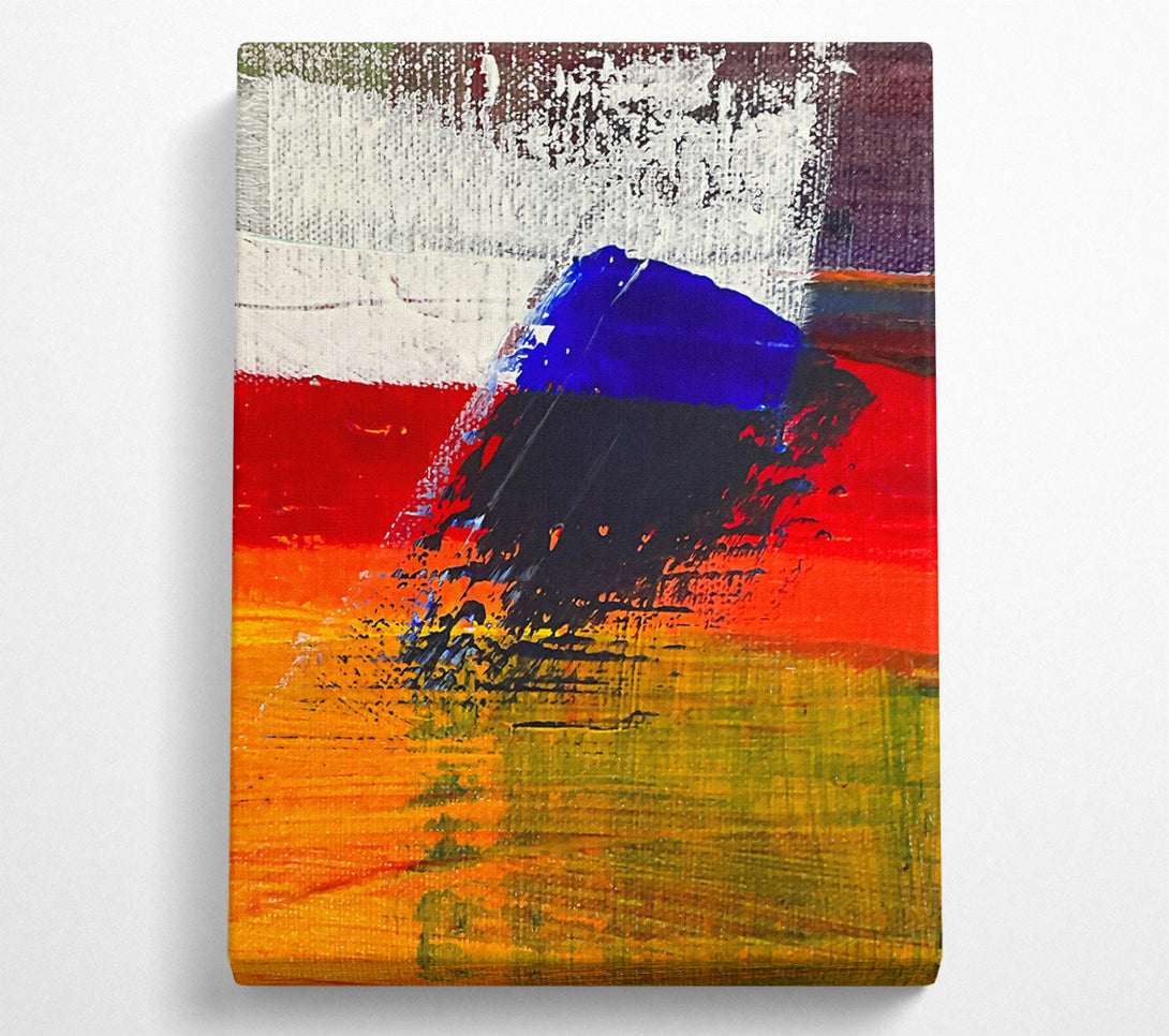  A Canvas Print of Orange Abstract Expressionism Canvas Art