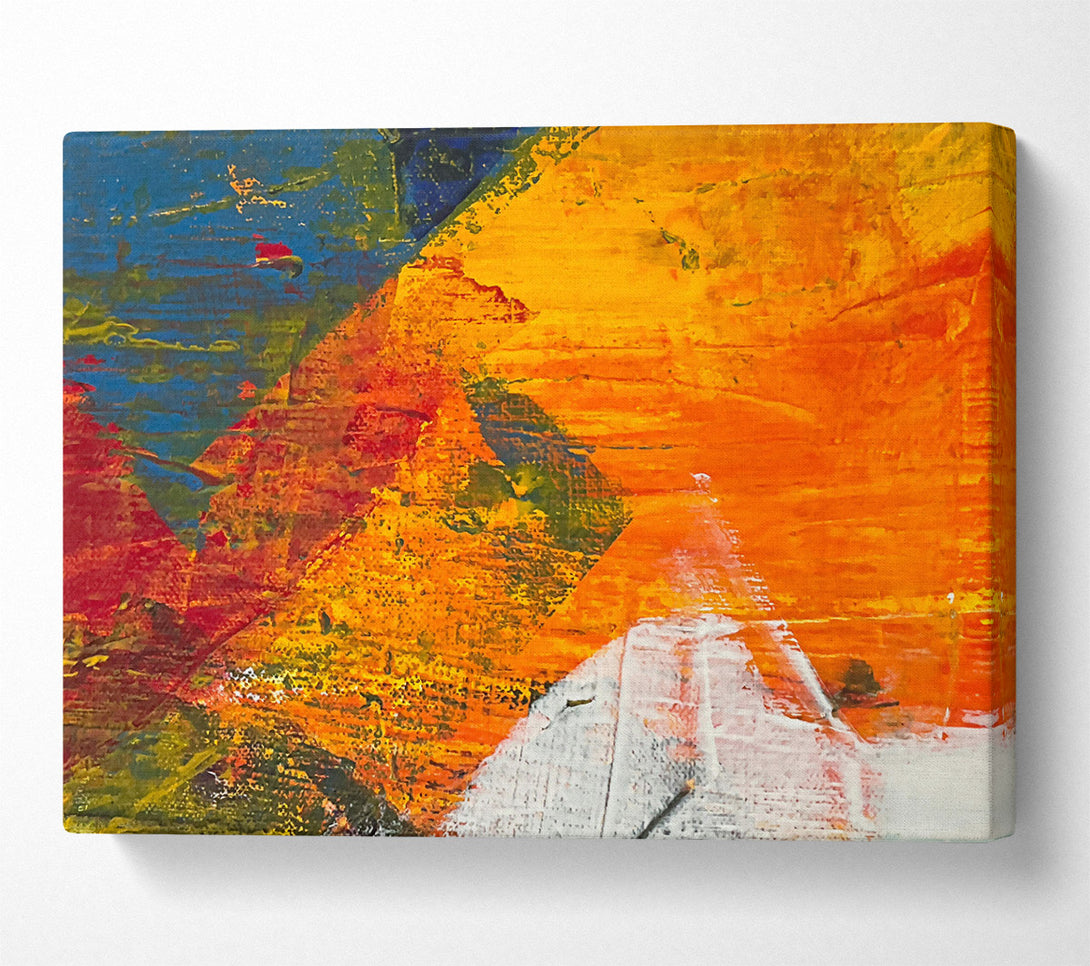  A Canvas Print of Orange Abstract Swirls Canvas Print