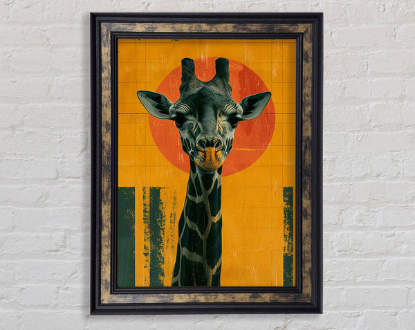 The Modern Art Giraffe Framed Print