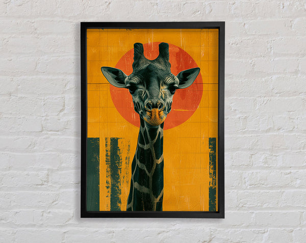The Modern Art Giraffe Framed Print