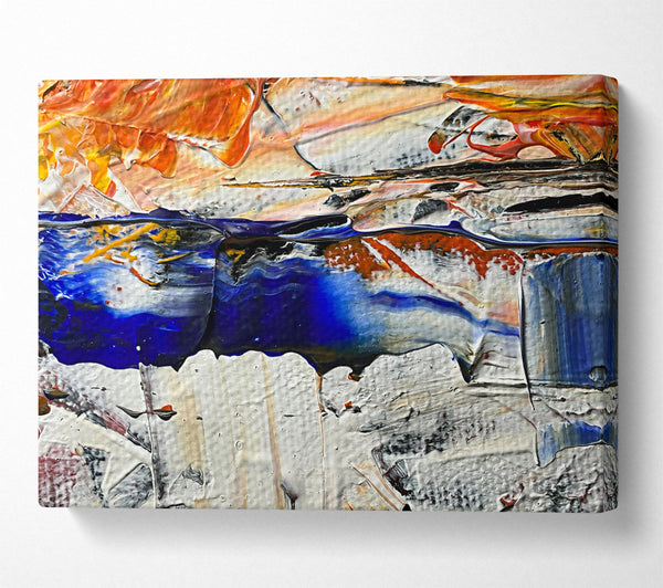  A Canvas Print of Azure Horizon Stroke Canvas Print