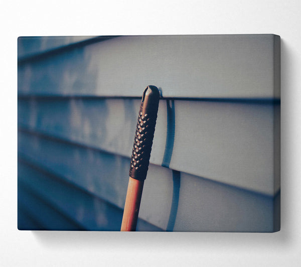  A Canvas Print of Blue Siding Shadows Canvas Wall Art